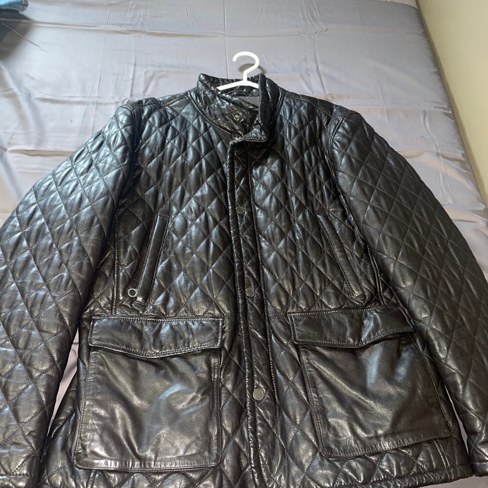 BLACK TRAPPER Leather jacket 100% authentic